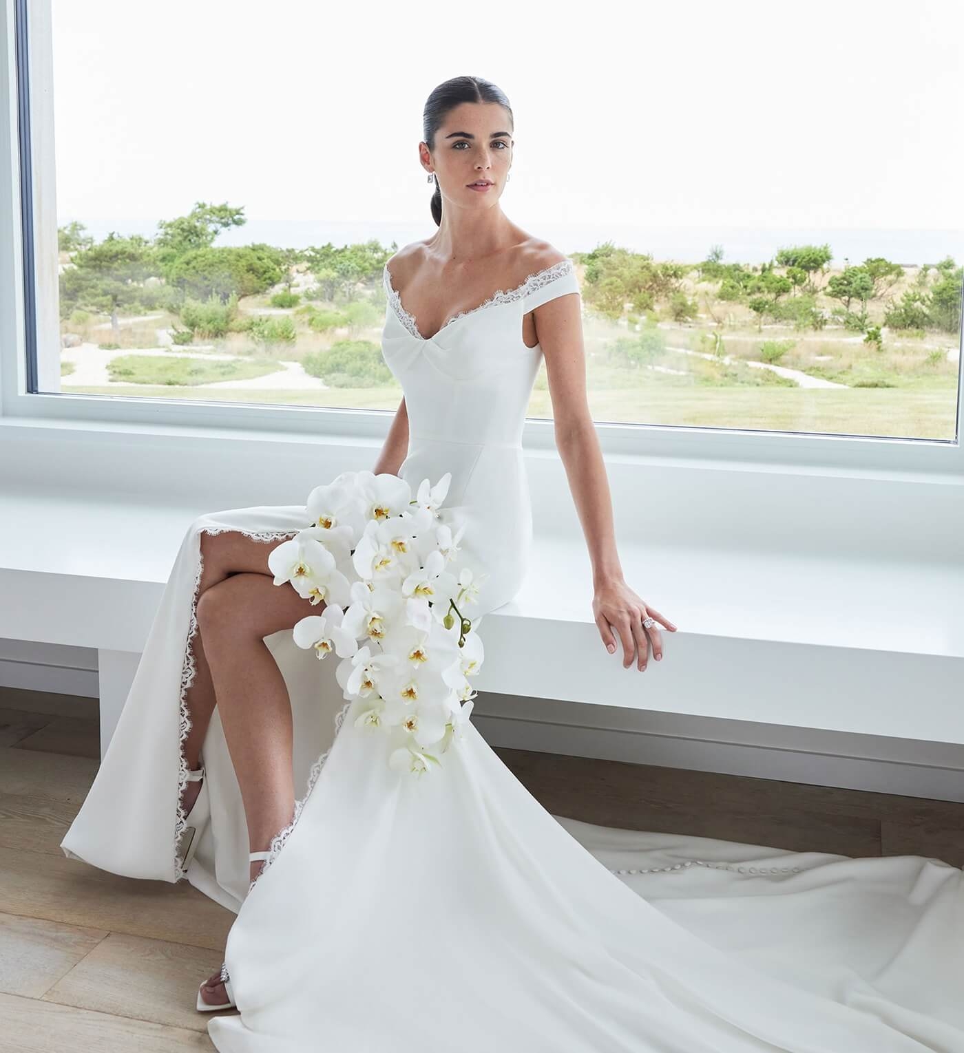 Model wearing a bridal collection gown