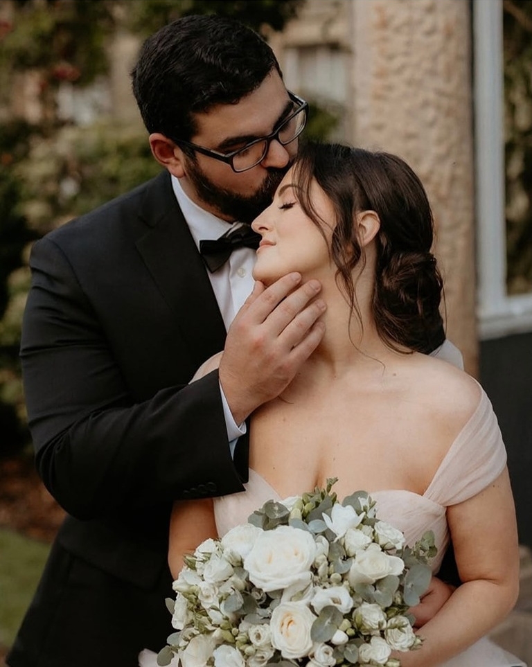 Photo of the real bride and groom